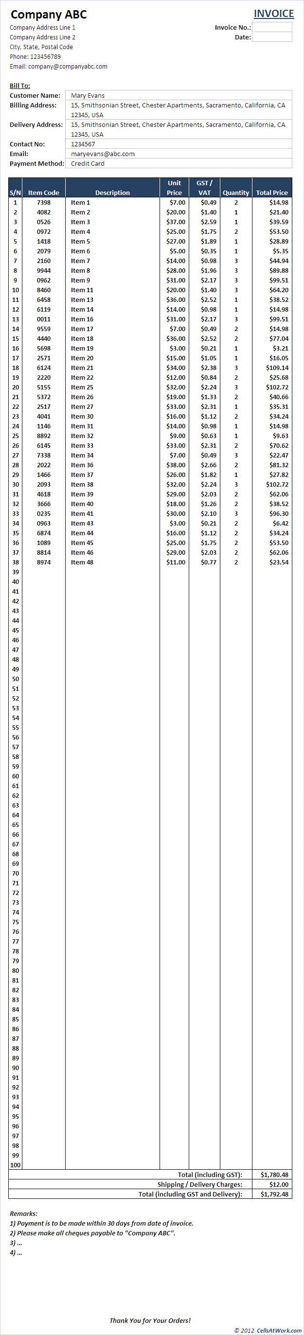 PriceList & Invoice (<100 items) - Image 3